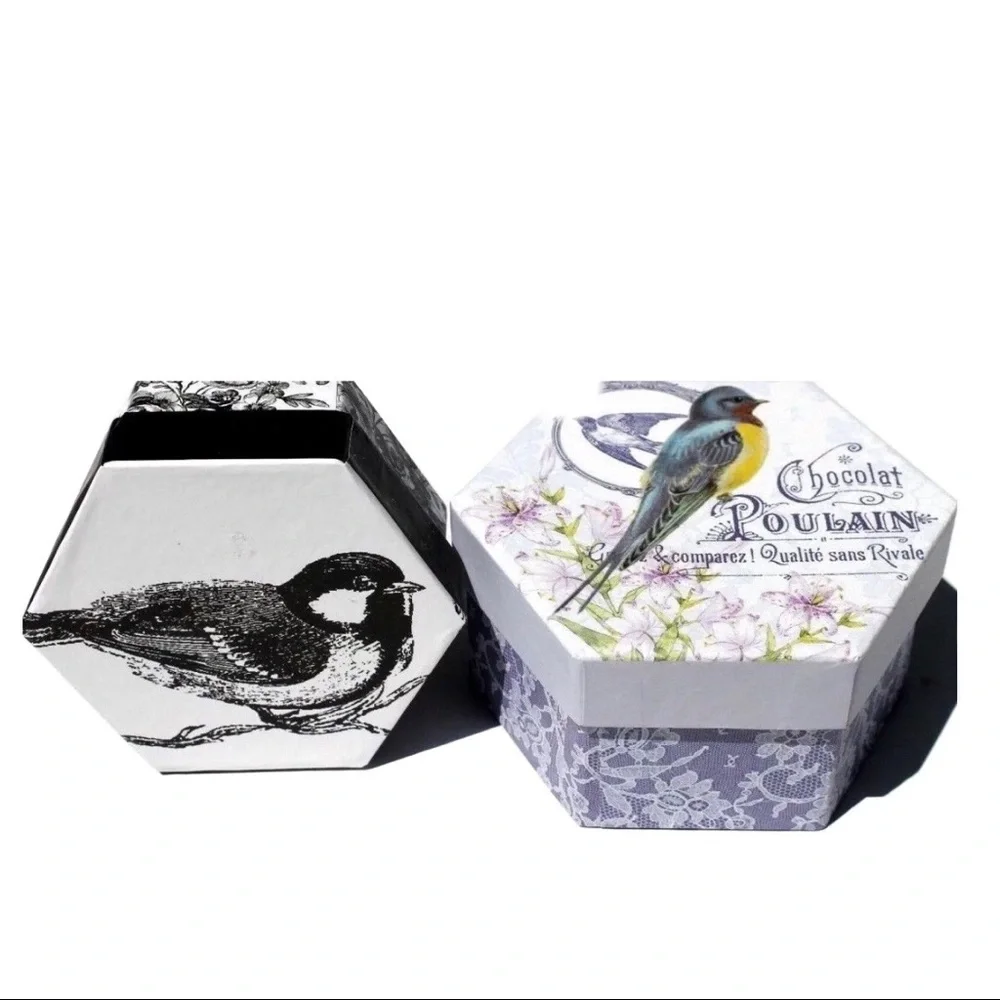Poulain Purple Bird Trinket Small Gift Boxes, 2 ct